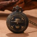 Retro Punk Pirate Captain Double Knife Quartz Pocket Watch with Necklace Chain Pendant Bracelet Gift for Male Men Vintage Clock. 