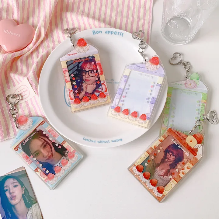 Cute%20Cartoon%20Fruit%20Clear%20Photocard%20Holder%203%20Inch%20%20Star%20Card%20Hard%20Case%20Pendant%20Display%20-%20Image%203