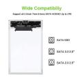 USB 3.0/Type C HDD Enclosure 2.5 inch SATA SSD External Hard Drive Case with 5Gbps Transfer Speed Clear Harddisk Boxs Tool-Free.
