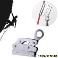 【Single】 15kn safety outdoor rock climbing cave roof tree arbost rope rescue grab self-locking device anti fall. 