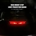 1PCS Halloween Car Stickers For Tesla Model 3 Y Personality High Mounted Brake Acrylic Projection Board Top Tail Light Emblem. 