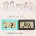 Mini LCD Digital Table Dashboard Desk Electronic Clock For Desktop Home Office Silent Desk Time Display Clock. 