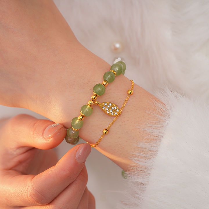 Chinese%20Style%20Green%20Jade%20Bracelet%20For%20Women%20Exquisite%20Gold%20Color%20Leaves%20Wrist%20Strap%20Bangle%20Double%20Chain%20Bracelet%20%20K%20-%20Image%202
