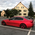 Premium Red Satin Chrome Matte Metallic Vinyl Film Car Wrap Foil with Air Release Self Adhesive Decal Sticker. 