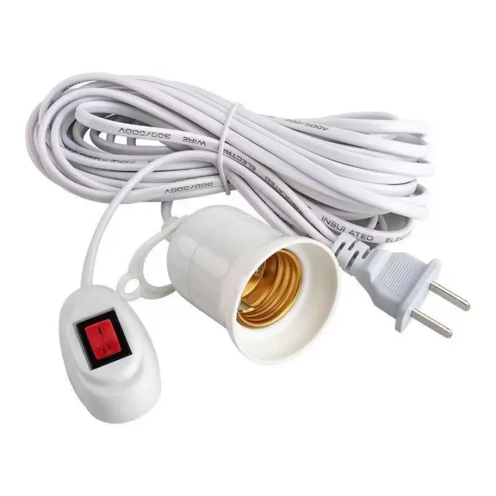 5/10m%20Lamp%20Bases%20Universal%20With%20Switch%20Led%20Bulb%20Socket%20Adapter%20E27%20Screw%20Lamp%20Holder%20Accessories%20Tools%20Two%20Plugs%20Suspension%20-%20Image%202