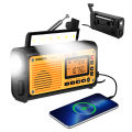 Emergency Crank Solar Radio XHDATA D608WB FM/AM/SW/NOAA Alert Portable Radio Charging 3000mAh Power Bank LED Flashlight . 