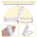 Book Light Brightness Adjustable for Eye-Protection USB Rechargeable LED Clip on Portable Bookmark Light for Reading in Bed Car. 