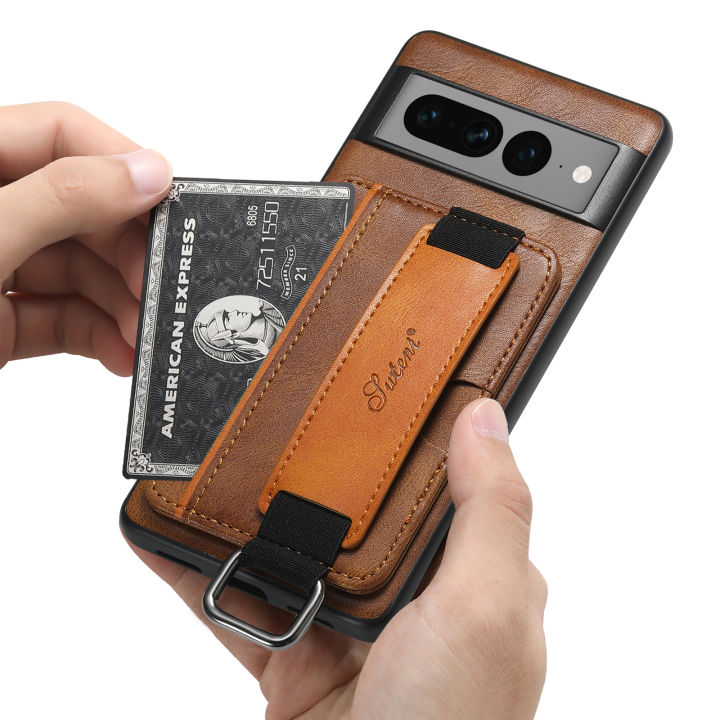SUTENI%20Faux%20Leather%20Wallet%20Phone%20Case%20For%20Google%20Pixel%206%206a%207%207a%208A%20Pro%20Card%20Slot%20Holder%20Cover%20-%20Image%206