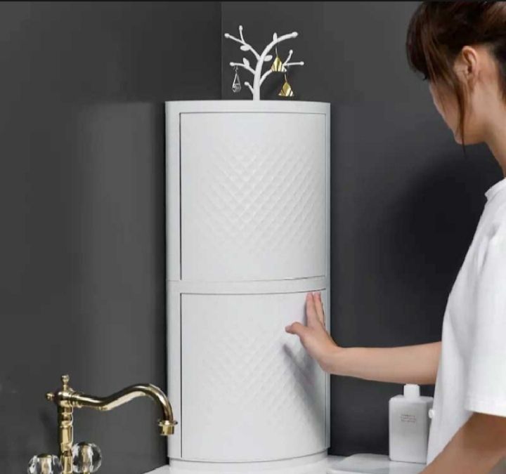 360%20Degree%20Double%20Decker%20Washroom%20Corner%20Cabinet%20Use%20In%20Kitchen%20Accessories%20Use%20in%20Makeup%20Accessories%20Pure%20Material%20Washroom%20Corner%20Cabinet%20Easy%20to%20Install%20360%20Degree%20Washroom%20Corner%20Cabinet%20360%20Degree%20Washroom%20Single%20And%20Doubler%20Decker%20Cabinets.%20-%20Image%202