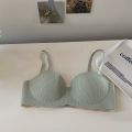 【Popular】Seamless Half Cup Cloud Nude Underwear Women  Small Breast Gathering Support Anti-Sagging Soft Support Wireless Bra. 