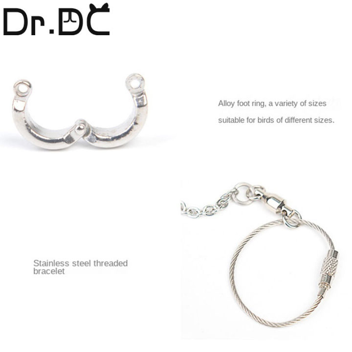 Dr.DC%20Bord%20Stainless%20Steel%20Chain%20Parrot%20Anti-flying%20Traction%20Rope%20Bird%20Feet%20Bracelet%20Alloy%20Foot%20Ring%20Pet%20Bird%20Travel%20Supplies%20-%20Image%203