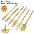 Woodworking Spade Drill Bits Set Paddle Flat Boring Double Side Cutting Spurs Woodworker Hole Cutter Wood Polyurethane Board PVC. 