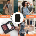 Family RFID Blocking Passport Holder Wallet Storage Bag- Travel Document Organizer with Credit Card Case Essential Travel Bag.