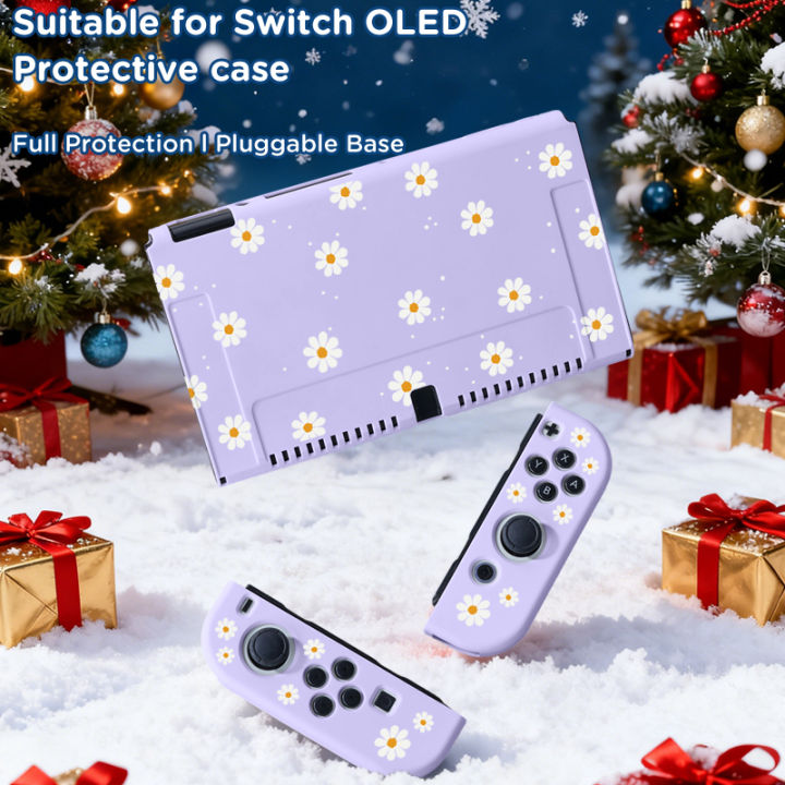 Suitable for Switch/OLED Joy-Con handle protective cover,silicone full-cover protective cover,Christmas theme style
