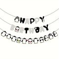 Penguin Birthday Party Decoration Includes Happy Birthday Penguin Banner Penguin Party Supplies for Winter Birthday Baby Shower. 