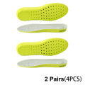 2 Pairs/4 PCS Air-Cushioned Height-Increasing Insoles High-Elasticity Latex Comfortable Shock-Absorbing Breathable Insole. 