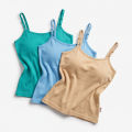 3 Pcs Any Color Premium Quality Active Basic Women's Seamless Tank Tops Innerwear / Women's and Girls' for Best / Summer Outfit / Stylish and Beautiful Look / Women's for Bra Tops / Any Place Use. 