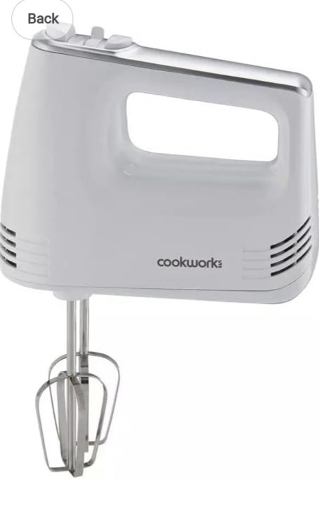 Cookworks Electric Hand Mixer - White only 2 flat beaters