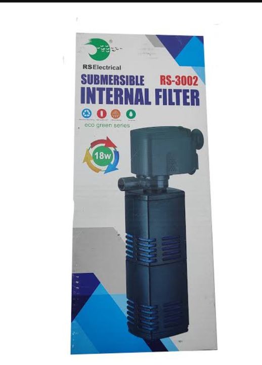 Internal Filter For Fish Aquarium RS - 3002 (Power: 18W 1750L/H) Power Aquarium Filter (Mechanical Filtration for Salt Water and Fresh Water Fish tank