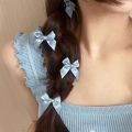 18 piece set of women's hair accessories, colorful ribbons, bows, hair clips, fashionable, sweet, cute hair claw straps, lace el.