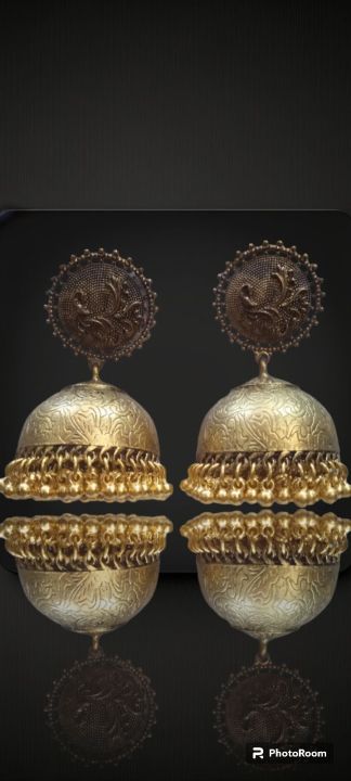 Antique%20Golden%20Jhumkas%20-%20Image%202