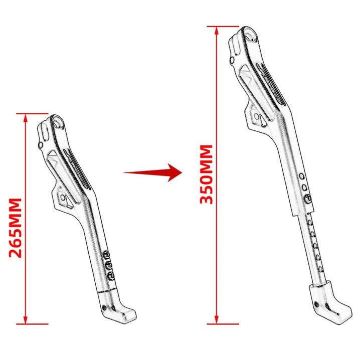CNC%20Aluminum%20Adjustable%20Motorcycle%20Kickstand%20265mm-350mm%20Side%20Foot%20Stand%20For%20SurRon%20LightBee%20S%20X%20Segway%20X160%20X260%20Dirt%20Bike%20Part%20-%20Image%202