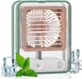 Rechargeable Battery Operated Mini Usb Fan With Mist Water Spray Mini Cooler With Led Light Mini Ac Personal Air Cooler Desk Fan For Office Kitchen Home Camping Indoor outdoor. 