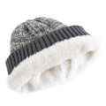 New Unisex Two-Tone Winter Hats Add Fur Lined Men And Women Fashion Warm Beanie Cap Casual Winter Knitted Hats. 