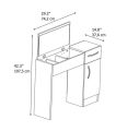 Customized. Beauty Dressing Table with Foldable Mirror, 1 Drawer.. 
