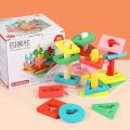 Wooden Four Sleeve Column | Activity Toy| Montessori Game| Early Educational Toys |Toys| Games|Shapes Toy| Multicolour [ 3+]. 
