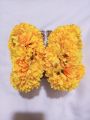 Artificial fabric ( Yellow ) colour / Most Demanding beautiful gajra / pack of 01 pair. 