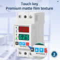 40A/63A Din Rail 230V Adjustable Over Voltage and Under Voltage Protective Device Protector Relay Limit Over Current Protection. 