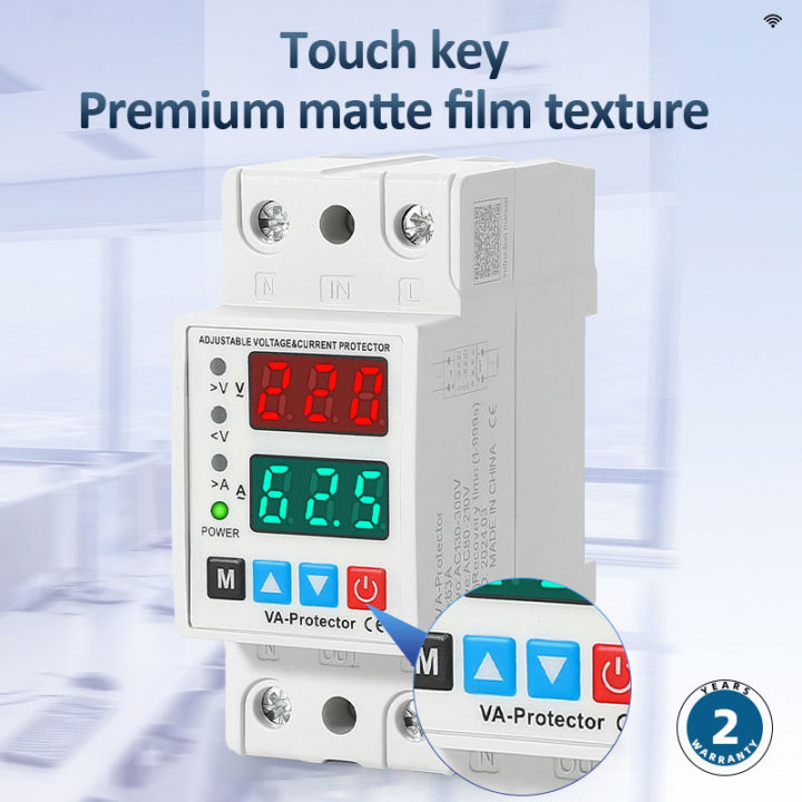 40A/63A%20Din%20Rail%20230V%20Adjustable%20Over%20Voltage%20and%20Under%20Voltage%20Protective%20Device%20Protector%20Relay%20Limit%20Over%20Current%20Protection%20-%20Image%203