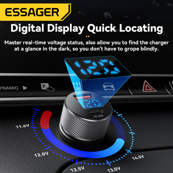 Essager%20USB%20C%20Car%20Charger%2045W%202%20Ports%20PD3.0%20QC3.0%20Digital%20Display%20Car%20Phone%20Charger%20For%20iPhone%2016%2015%20%20%20%20%20-%20Image%203