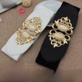 Manufacturers wholesale fashion ladies elastic wide girdle down jacket casual elastic belt sweater k-style decorative belt.