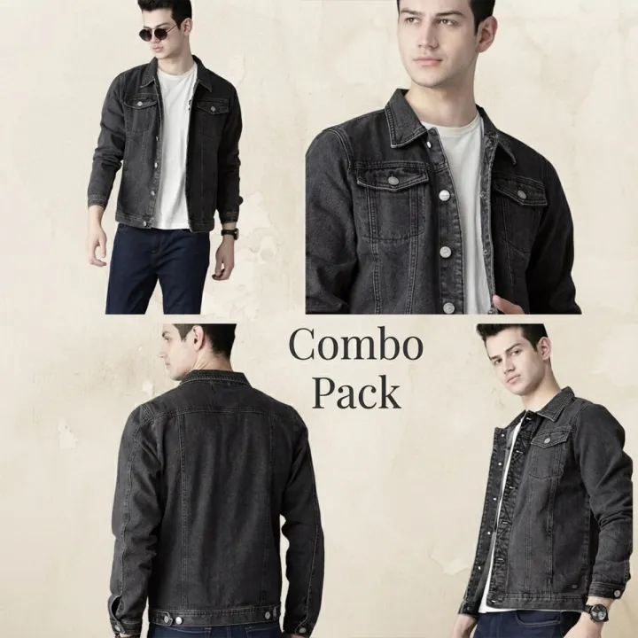 Men's%204picece%20Combo%20Pack%20Fashionable%20Denim%20Fabrics%20Jeans%20Jacket%20-%20Image%202