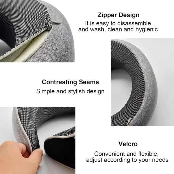 Portable%20Adjustable%20Travel%20Neck%20Pillow%20Memory%20Foam%20U-shaped%20Pillow%20Snail%20Style%20Travel%20Neck%20Support%20Soft%20Noon%20Break%20Sleep%20Pillow%20-%20Image%203