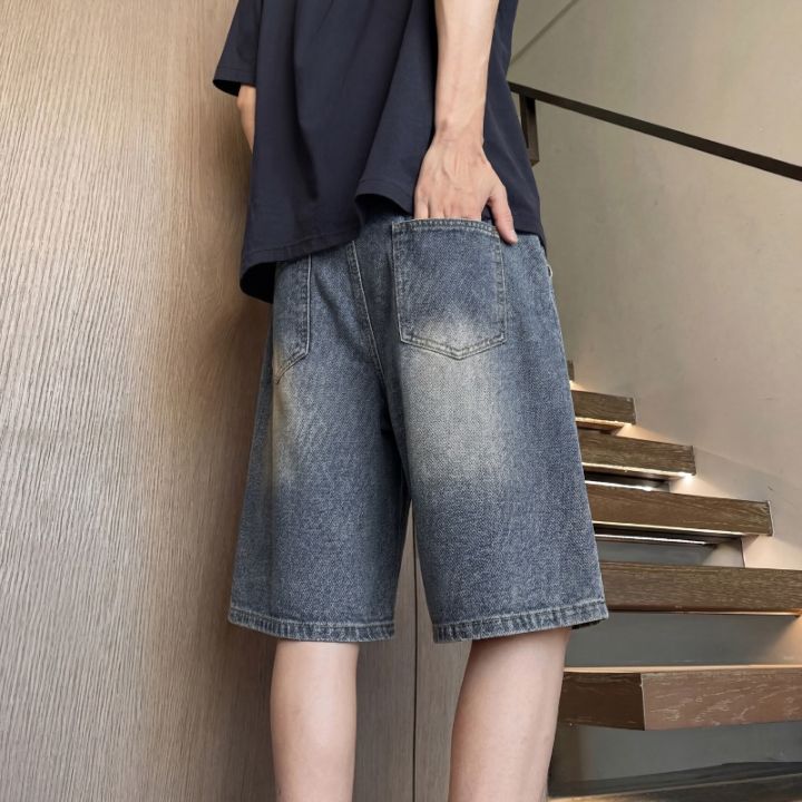 Mens%20Shorts%20American%20High%20Street%20Embroidered%20Denim%20Summer%20Lightweight%20Loose%20Fit%20Casual%20Bottoms%20-%20Image%205