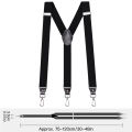 Heavy Duty Suspenders with Swivel Hooks for Men Work Jeans Y Back Big and Tall Adjustable Elastic Trouser Braces Belt Loop Strap.