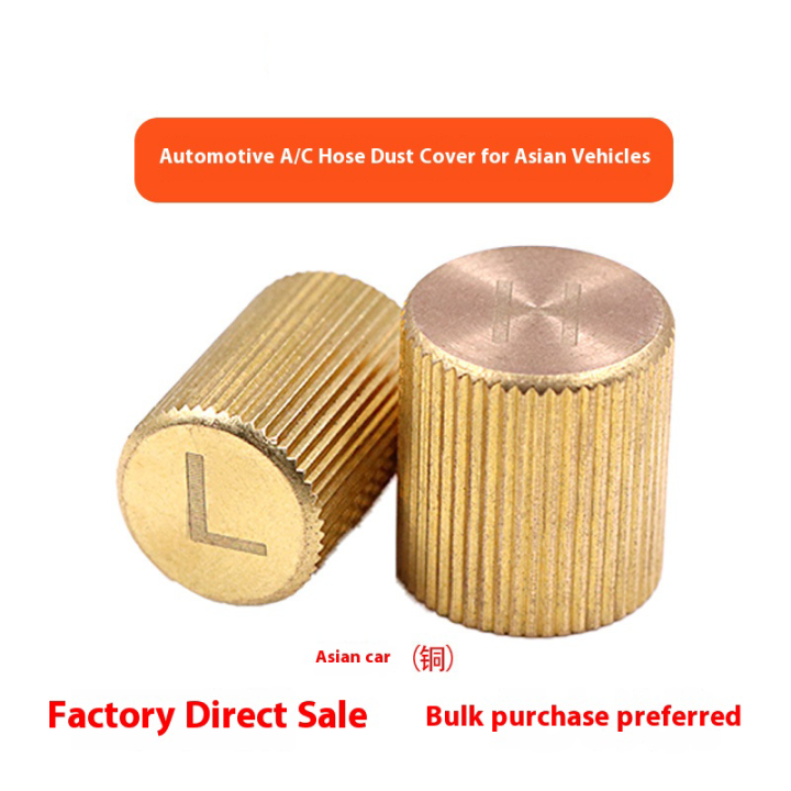 Car AC System Conditioner Auto Air Conditioning Charging Kit Cover Core Refrigerant High Low Pressure Dust Caps Side Accessories