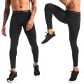 Men Compression Pants Base Layer Exercise Trousers Running Tight Sport Cropped One Leg Leggings Basketball Football Yoga Fitness. 