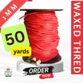 1mm Red Wax-Coated Cord Thread for Jewelry Making – Durable Wax-Coated String for Bracelets, Necklaces, Leather Craft, Beading & DIY Projects. 