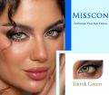 Tik Tok Green, Soft Color Contact Lenses / Color Cosmetics Lenses / Eye Lenses / Fashion Lenses / Coloured Lenses / Coloured Eye Contact Lenses / Fashion Eye Lenses / Beauty Eye Lenses / Big Eye Lenses, Easy to Wear, 100% Original Lenses With Kit. 