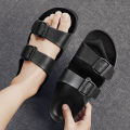 Men's straight line slippers plastic EVA one-time molding waterproof and wear-resistant human functional learning sandals.