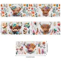 5 Sheets Cow UV DTF Mug Stickers, Glass DTF Transfer Stickers, Waterproof Wipe Transfer Paper for 16oz Glass, Mug, Crafts, Furni. 