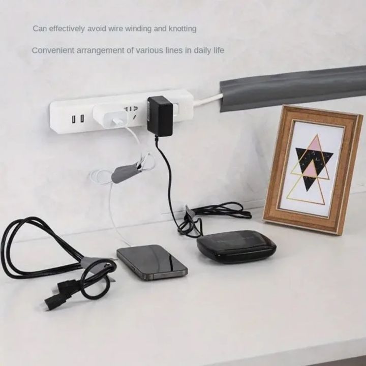 1PC%203M%20PVC%20Surface%20Mounted%20Self-Adhesive%20Cable%20Tray%20Ground%20Anti%20Stepping%20Cover%20Decorative%20Surface%20Exposed%20Wire%20Conduit%20-%20Image%204