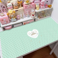 Cute Dot Mouse Pu Leather Mousepad Office Desk Mat Mouse Pad Computer Speed Type Carpet Mat Player Laptop Keyboard Cartoon.