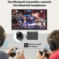 Bluetooth 5.0 USB Adapter for PC/PS4, PS5 Dual Link Bluetooth Audio Transmitter with APTX Low Latency, Bluetooth Dongle USB Audio Adapter for Headphones, Bluetooth Speaker 25. 