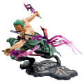 One Piece Action Figure Three-Knife Fighting Skill Roronoa Zoro Anime Model Decorations PVC Toy Gift. 