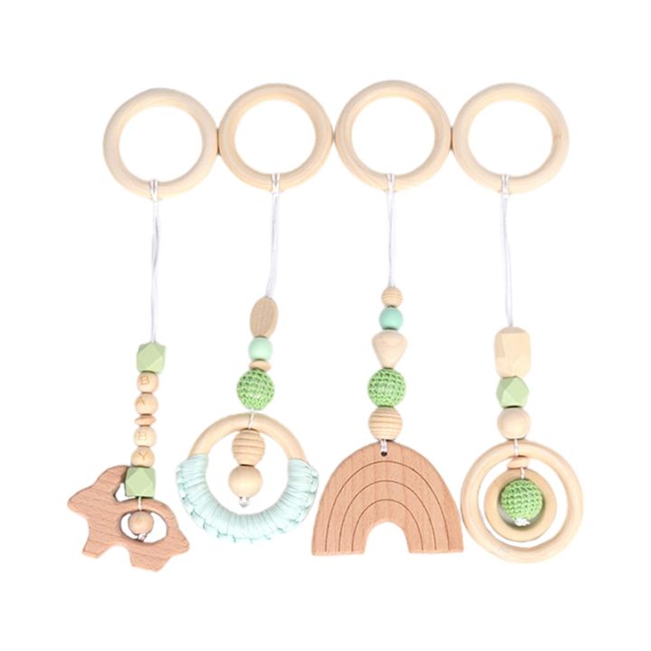 4%20Pcs/Set%20Baby%20Teething%20Nursing%20Rattle%20%20Play%20Gym%20Frame%20Stroller%20Hanging%20Pendants%20Wooden%20Ring%20Teether%20Molar%20-%20Image%207